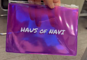 HAUS of NAVI Holographic Slide Lock Pouch