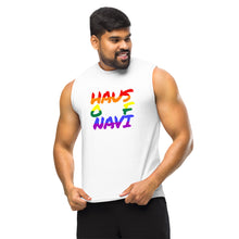 Load image into Gallery viewer, HAUS of NAVI Pride Logo Muscle Shirt