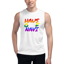 Load image into Gallery viewer, HAUS of NAVI Pride Logo Muscle Shirt