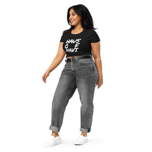 Load image into Gallery viewer, HAUS of NAVI Square Logo Women’s Crop Tee