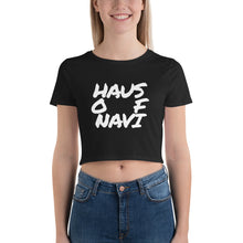 Load image into Gallery viewer, HAUS of NAVI Square Logo Women’s Crop Tee