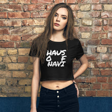 Load image into Gallery viewer, HAUS of NAVI Square Logo Women’s Crop Tee