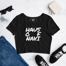 Load image into Gallery viewer, HAUS of NAVI Square Logo Women’s Crop Tee