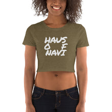 Load image into Gallery viewer, HAUS of NAVI Square Logo Women’s Crop Tee