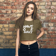 Load image into Gallery viewer, HAUS of NAVI Square Logo Women’s Crop Tee
