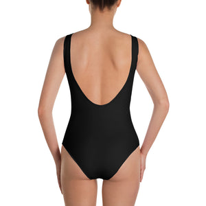 VI Flag Black One-Piece Swimsuit