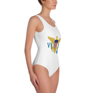 VI Flag White One-Piece Swimsuit