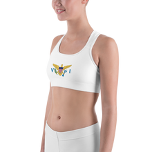 Load image into Gallery viewer, VI Flag Logo Sports Bra