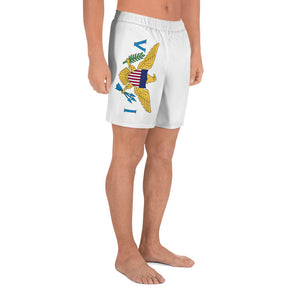 VI Flag Logo Men's Athletic Long Shorts