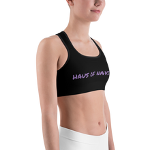Load image into Gallery viewer, HAUS of NAVI Purple Logo Sports bra