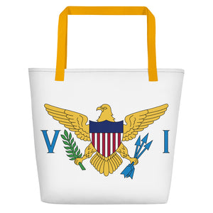 VI Flag Beach Bag