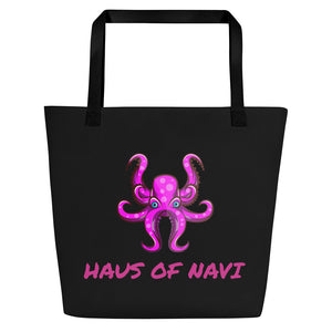 HAUS of NAVI Pink Logo Beach Bag