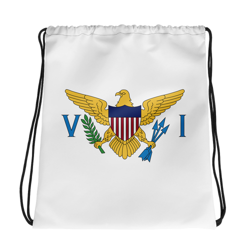 VI Flag Logo Drawstring Bag