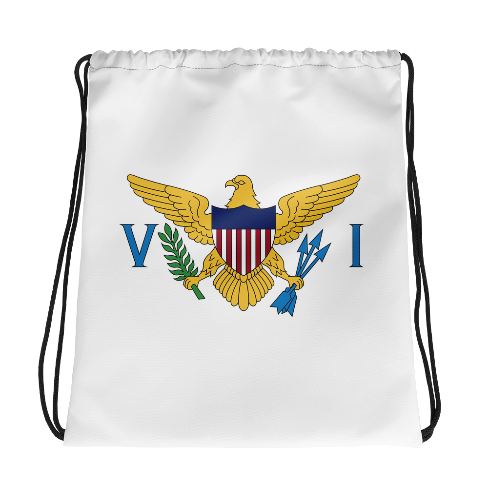 VI Flag Logo Drawstring Bag