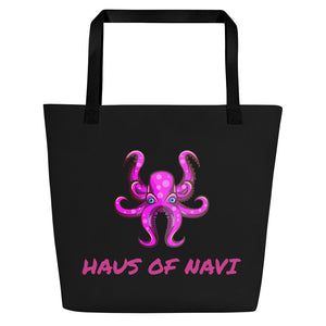 HAUS of NAVI Pink Logo Beach Bag