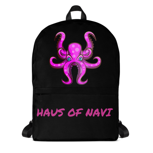 HAUS of NAVI Pink Logo Backpack